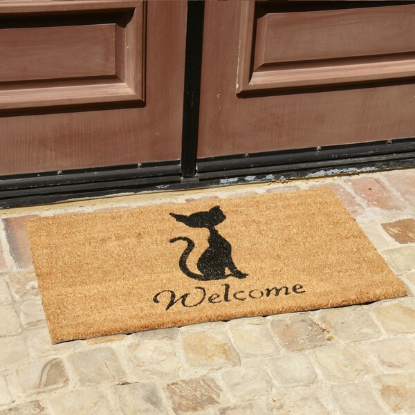 Rubber-Cal Meow Cat Welcome Mats Cat Doormat, 18 x 30-Inch - 10-106-064