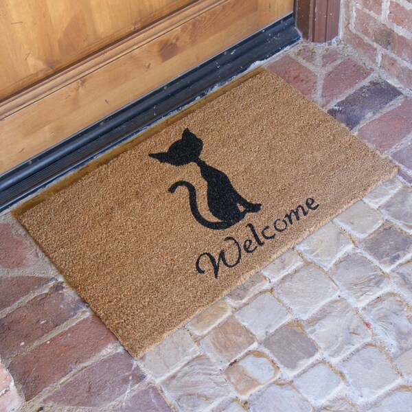 Rubber-Cal Meow Cat Welcome Mats Cat Doormat, 18 x 30-Inch - 10-106-064