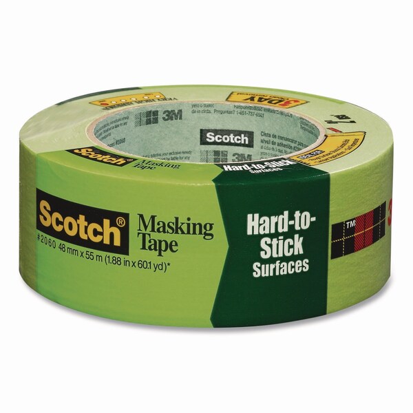 Scotch Green Masking Tape, 3in Core, 1.88 x 60 yds - 206048ABK