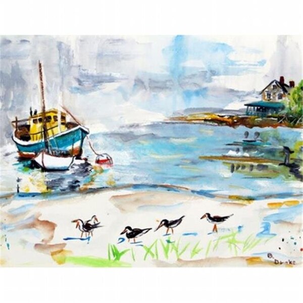 Betsy Drake Betsy Drake PM445 Boats & Sandpipers Place Mat - Set of 4 - PM445