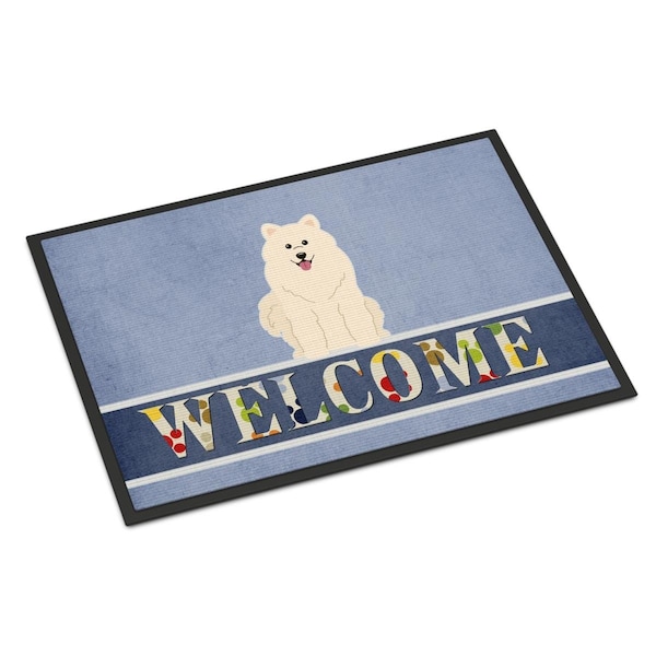 Carolines Treasures 18 x 27 in. Samoyed Welcome Indoor or Outdoor Mat - CA70990