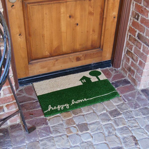 Rubber-Cal "All Weather Doormats" - 2 Coir Shoe Scraper Mats - 18" x 30" - 10-108-023