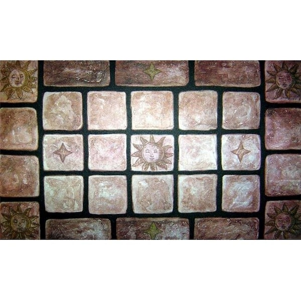 Custom Printed Rugs Custom Printed Rugs Dm-12 Decorative Tiles Door Mat - DM  12