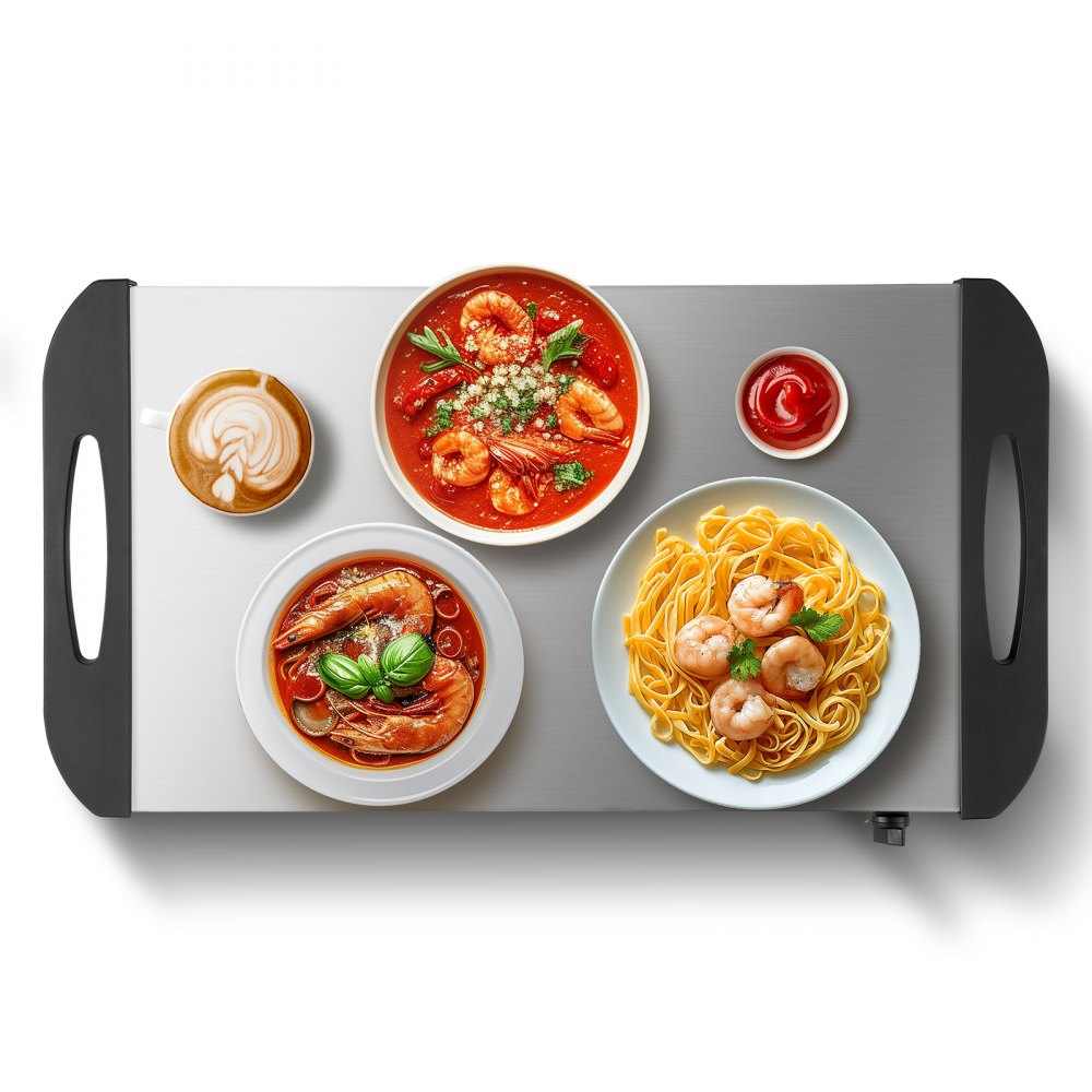 VEVOR Electric Warming Tray Buffet Food Warming w/ Temp Control Stainless Steel - CGKJRGBJXBXG2Q7B3V1