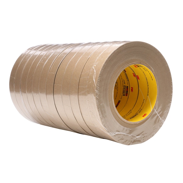 3M Flatback Tape, 18 mm W x 55m L, 6.5 mil Thick, Medium Brown, 48 PK - 2517