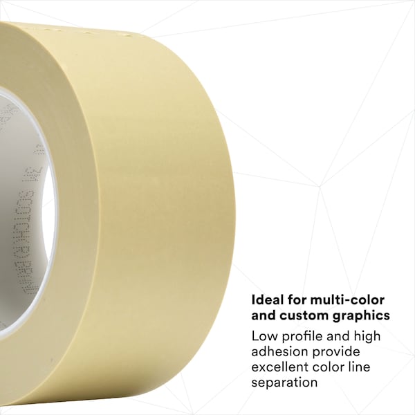 3M Masking Tape, 2 in W x 60 yd L, 5 mil Thick, Green, Rubber Adhesive, 24 PK - 218