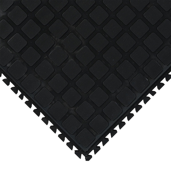M A Matting Hog Heaven III Comfort Modular Tiles 18", Black 18" x 18", Center - 447101100