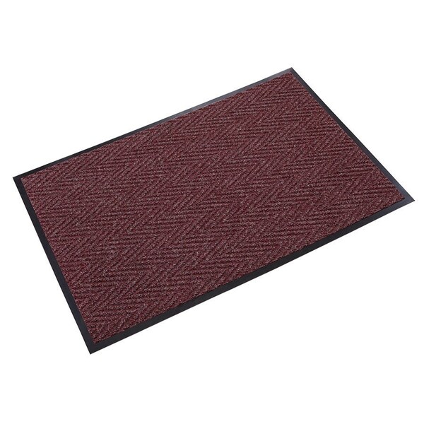Crown Matting Technologies Scraper/Wiper Mat, Polypropylene, 5/16" Thick, Burgundy, 3' W x 6' L - CN 0036BU