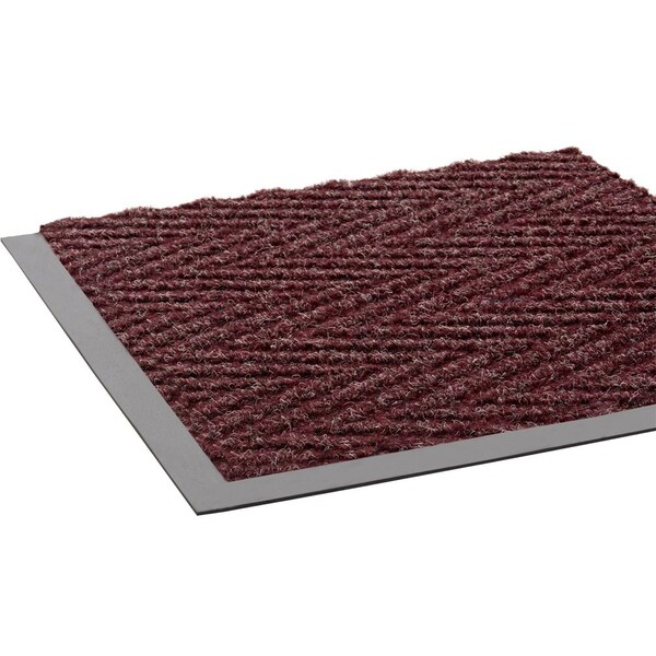 Crown Matting Technologies Scraper/Wiper Mat, Polypropylene, 5/16" Thick, Burgundy, 3' W x 6' L - CN 0036BU