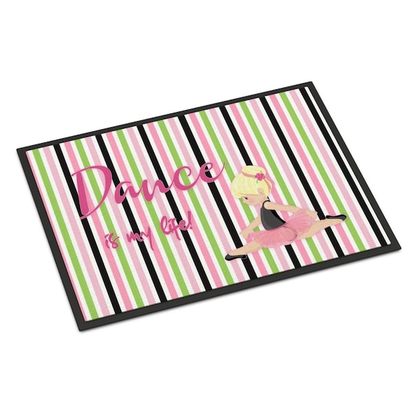 Carolines Treasures 24 x 36 in. Ballet Dance is My Life Blonde Indoor or Outdoor Mat - BB5395JMAT