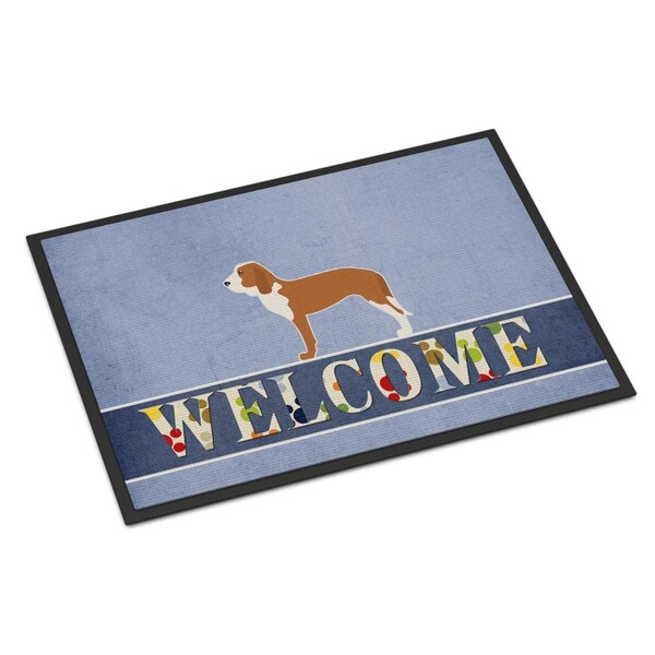 Carolines Treasures 24 x 36 in. Spanish Hound Welcome Indoor or Outdoor Mat - BB5495JMAT