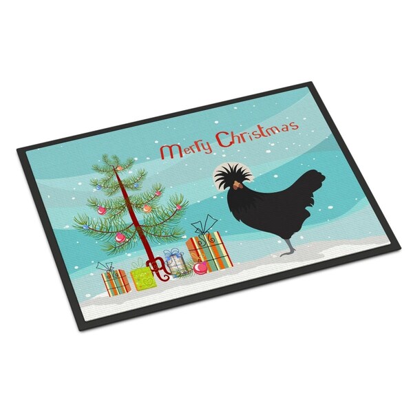 Carolines Treasures Polish Poland Chicken Christmas Indoor or Outdoor Mat - 18 x 27 in. - BB9201MAT