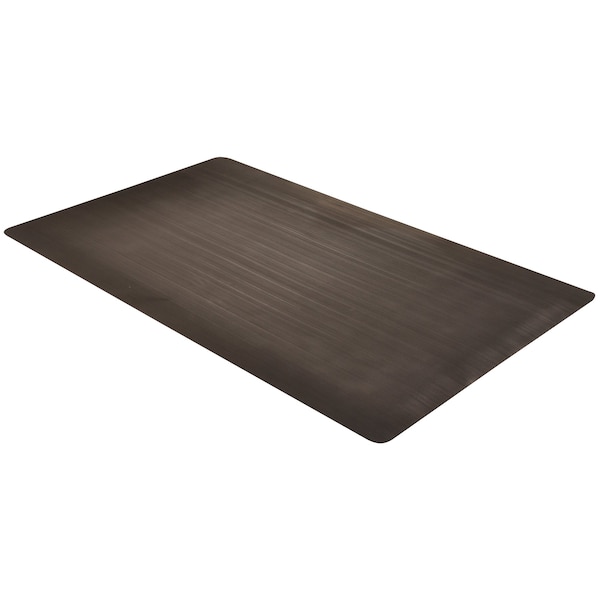 Notrax Antifatigue Mat, 5 ft L x 3 ft W, 1 in Thickness, Vinyl, Corrugated, Black - 974S0035BL