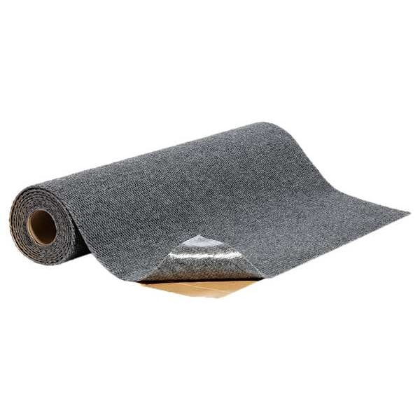 Pig Carpet Protection Mat, Polyester, 1/8 in Thick, Gray, 3 ft W x 10 ft L - GRPCP913X10-GY
