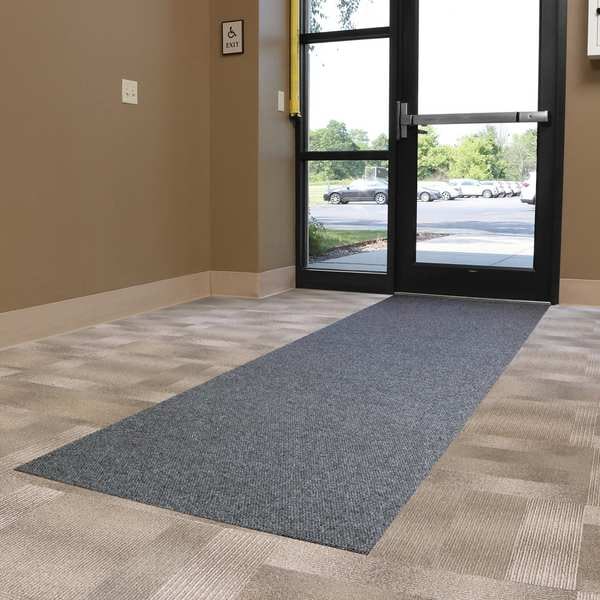 Pig Carpet Protection Mat, Polyester, 1/8 in Thick, Gray, 3 ft W x 10 ft L - GRPCP913X10-GY