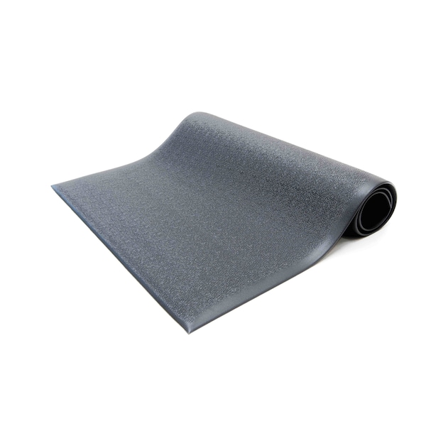 Bertech Antifatigue Mat, 12 ft. L x 3 ft. W, 5/8 in Thickness, Textured, Black - AFTX58-3X12BLKBEV