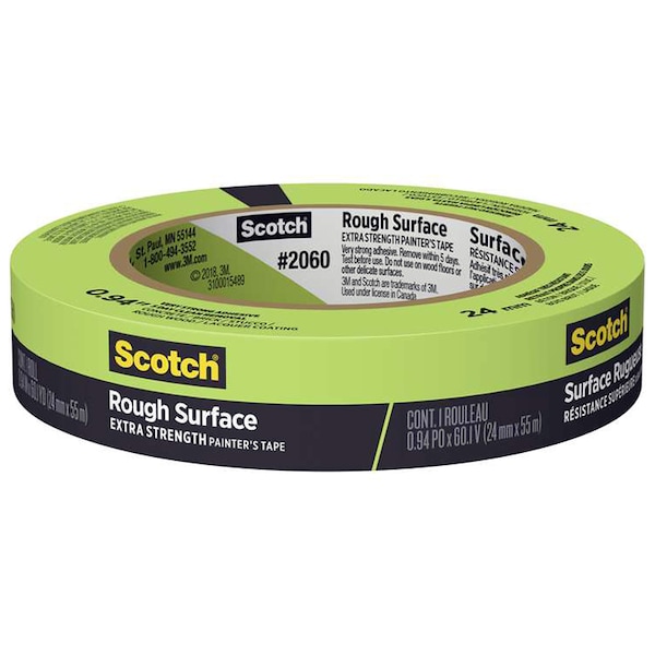 Scotch .94 x 60 Yds Green Scotch Rough Surface Painter's Tape - 2060-24AP