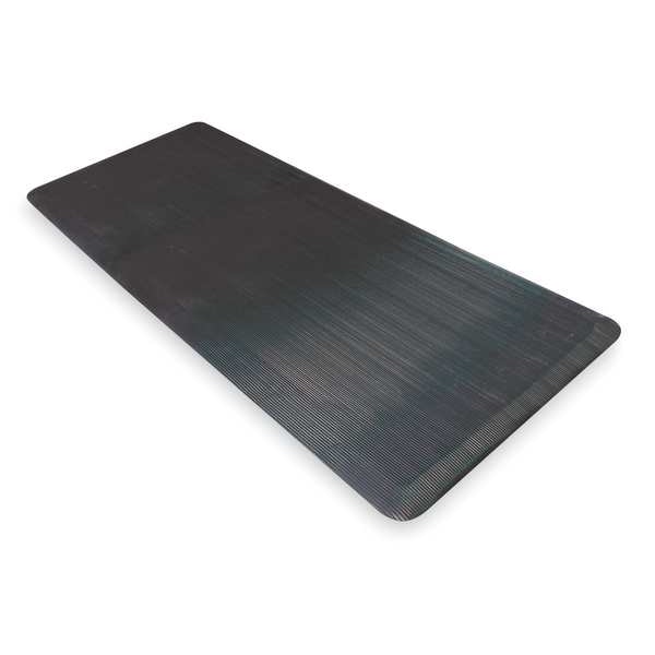 Notrax Antifatigue Mat, 3 ft. L x 2 ft. W, 1/2" Thickness, Vinyl, Corrugated Ribbed, Black - 474S0023BL