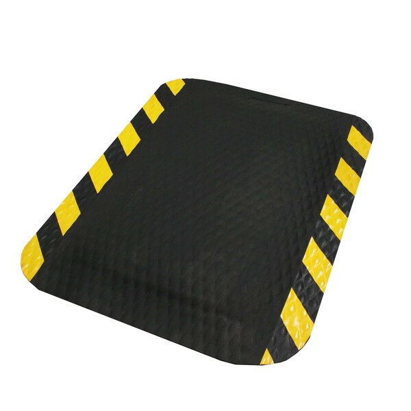 M A Matting Hog Heaven Mat 7/8", Black with Striped Border 2' x 3' - 424223100