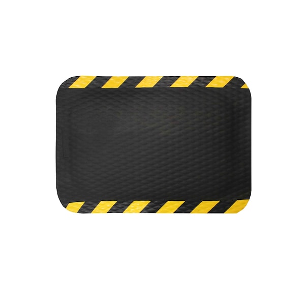 M A Matting Hog Heaven Mat 7/8", Black with Striped Border 2' x 3' - 424223100