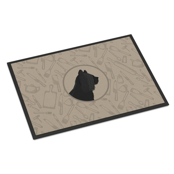 Carolines Treasures 24 x 36 in. Skye Terrier in the Kitchen Indoor or Outdoor Mat - CK2211JMAT