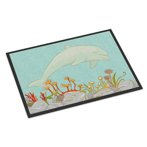Carolines Treasures Dolphin Underwater Scene Indoor Or Outdoor Mat - 24 x 36 in. - BB8537JMAT