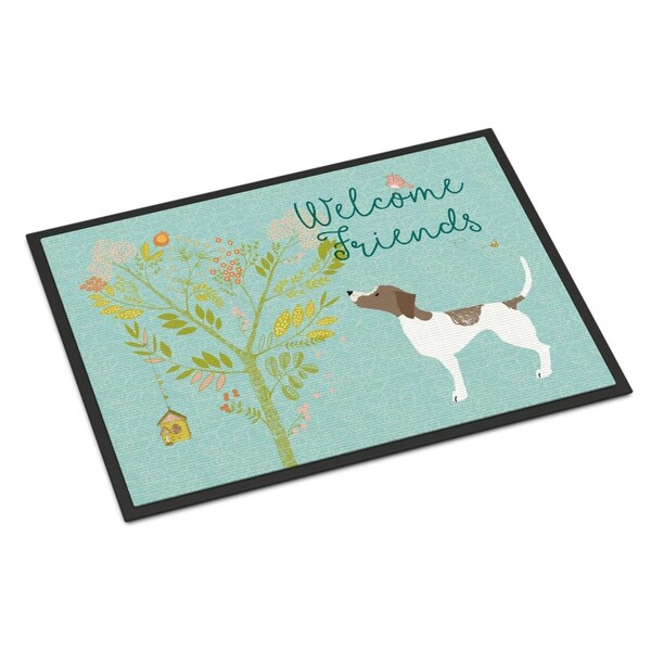 Carolines Treasures Welcome Friends Pointer Indoor or Outdoor Mat, 24 x 36 in. - BB7598JMAT