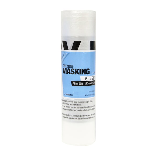 Trimaco Easy Mask Masking Film 0.4 mil X 72 in. W X 90 ft. L Plastic/Vinyl Clear 1 pk - 67290