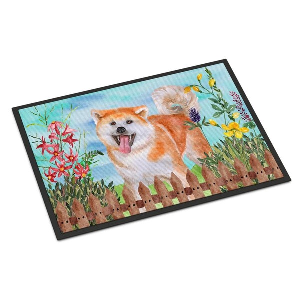 Carolines Treasures Akita Spring Indoor or Outdoor Mat - 24 x 36 in. - CK1265JMAT