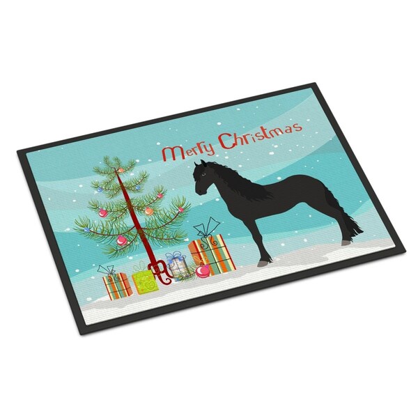 Carolines Treasures Friesian Horse Christmas Indoor or Outdoor Mat, 24 x 36 in. - BB9282JMAT