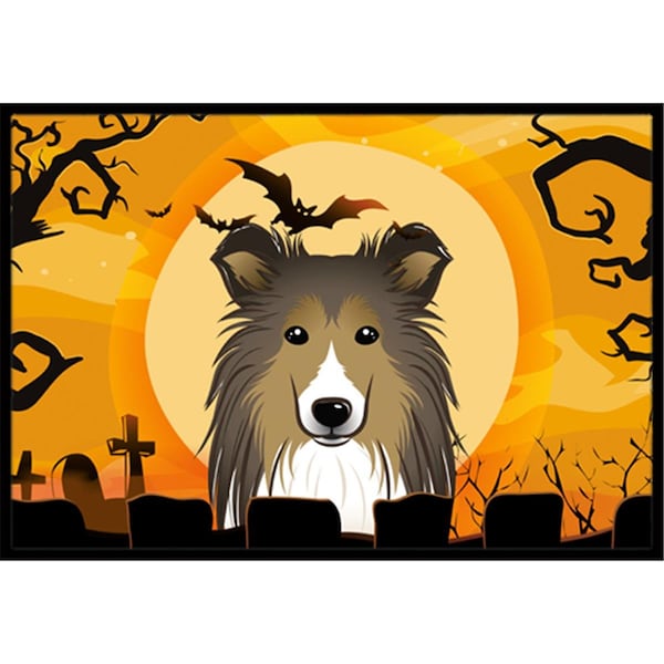 Carolines Treasures Halloween Sheltie Indoor and Outdoor Mat- 18 x 27 in. - BB1800MAT