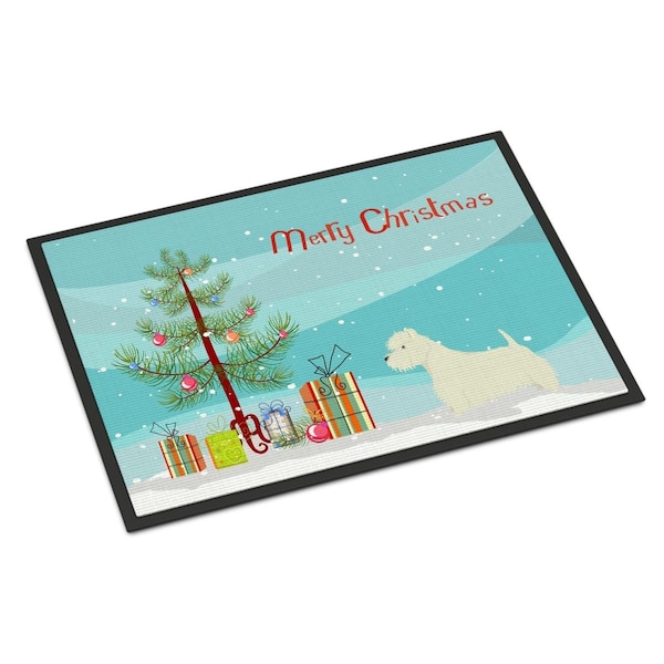 Carolines Treasures 24 x 36 in. Westie Christmas Tree Indoor or Outdoor Mat - CK3569JMAT