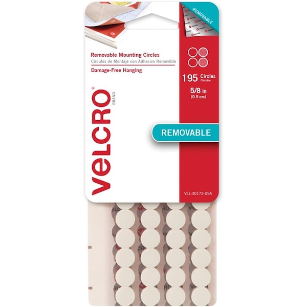 Velcro Brand cloth hook and eye  0.625 in. Removable Mounting Tape - Pack of 195 - VEK30173