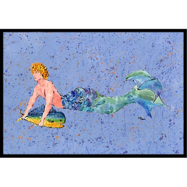 Carolines Treasures Merman Indoor Or Outdoor Mat - 18 x 27 in. - 8347-MAT