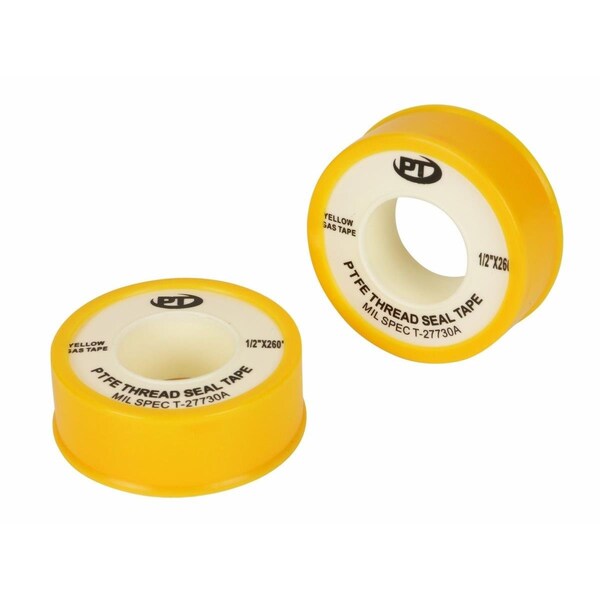 Gizmo Thread Seal Tape - Yellow - 0.5 x 260 in. - GI3678264