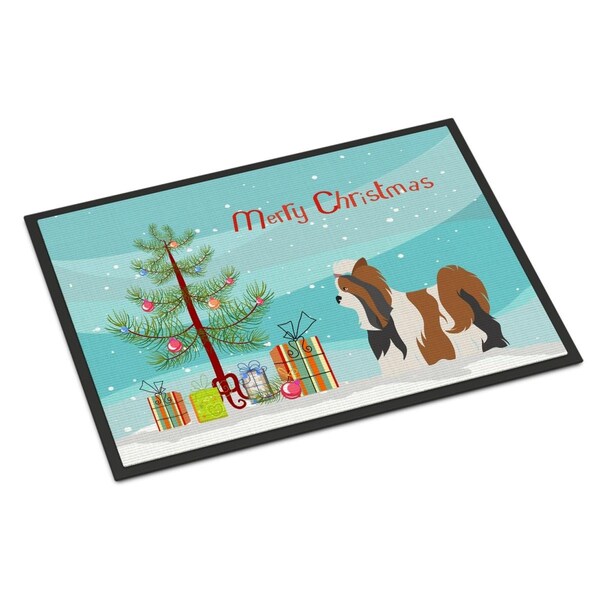 Carolines Treasures Biewer Terrier Christmas Indoor or Outdoor Mat - 18 x 27 in. - BB8470MAT