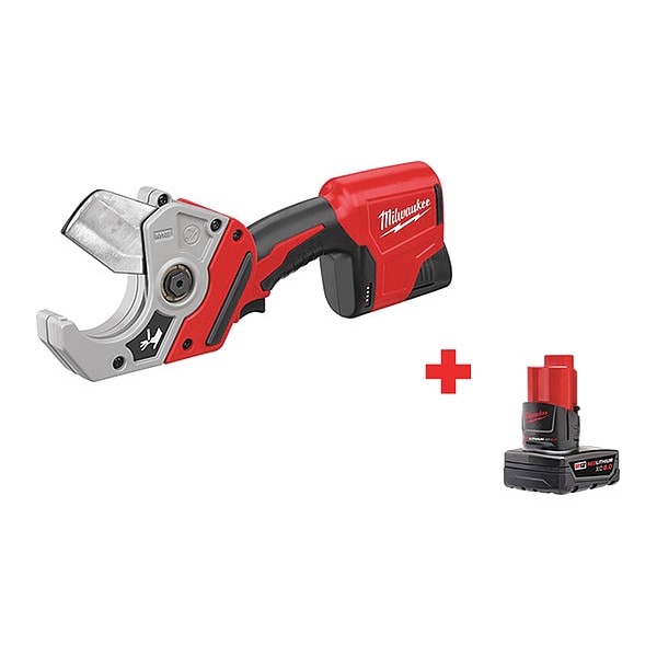 Milwaukee Tool Cordless Tube Cutter Kit, 12.0V - 2470-21, 48-11-2460