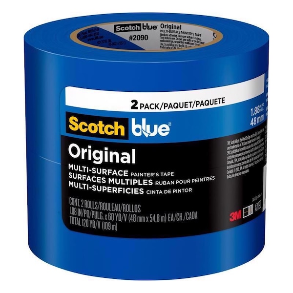 Scotch ScotchBlue 1.88 in. W X 60 yd L Blue Medium Strength Painter's Tape, 2PK - 2090-48WC2