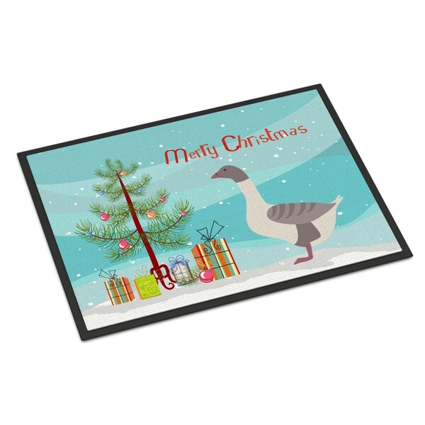 Carolines Treasures Buff Grey Back Goose Christmas Indoor or Outdoor Mat, 24 x 36 in. - BB9268JMAT
