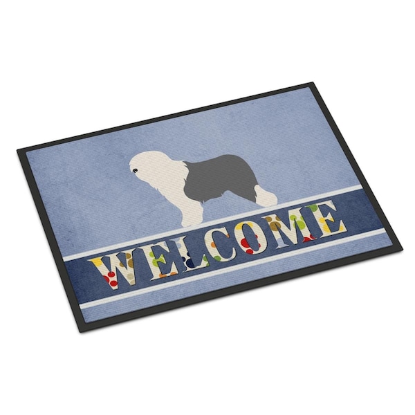 Carolines Treasures Old English Sheepdog Bobtail Indoor or Outdoor Mat - 18 x 27 in. - BB8294MAT