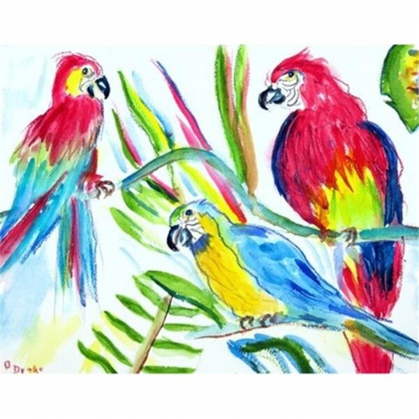 Betsy Drake Betsy Drake PM392 Three Parrots Place Mat - Set of 4 - PM392
