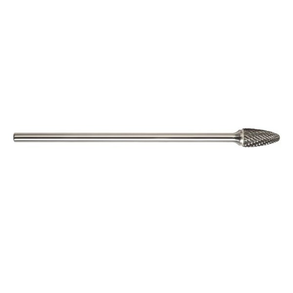 Magnum Carbide Burr, Extra Long Shank, Series 7000FX, Radius, 14 Head Dia, 12 Length of Cut, Tree Radi - 7FX116SC