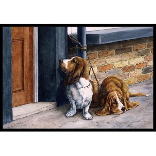 Carolines Treasures Carolines Treasures BDBA0016JMAT Bassets Basset Hound Indoor or Outdoor Mat; 24 x 36 - BDBA0016JMAT