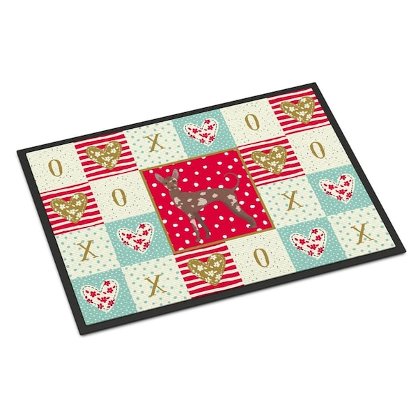 Carolines Treasures 18 x 27 in. Mexican Hairless Dog No.2 Love Indoor or Outdoor Mat - CK5865MAT