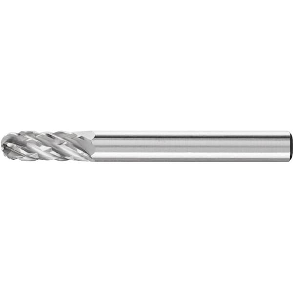 Pferd 24398 Carbide Bur, Cylind. Radius End, STEEL Cut 1/4in x 5/8in x 1/4in Shank - 24398-PFERD