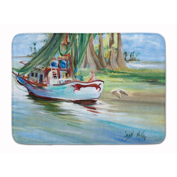 Carolines Treasures Jeannie Shrimp Boat Machine Washable Memory Foam Mat - JMK1060RUG