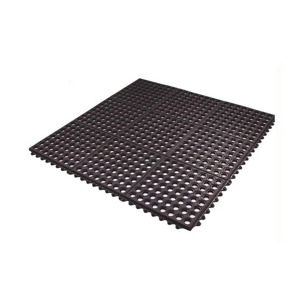 Sports Licensing Solutions Sports Licensing Solutions 3 ft. W X 3 ft. L Black Anti-Fatigue Rubber Utility Mat - 39864