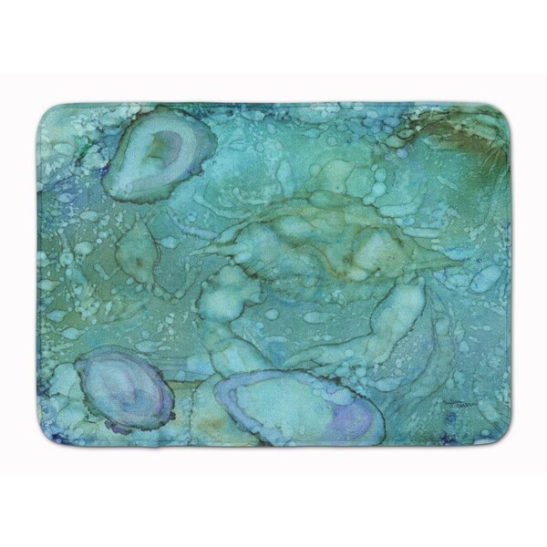 Carolines Treasures Abstract Crabs and Oysters Machine Washable Memory Foam Mat - 8963RUG