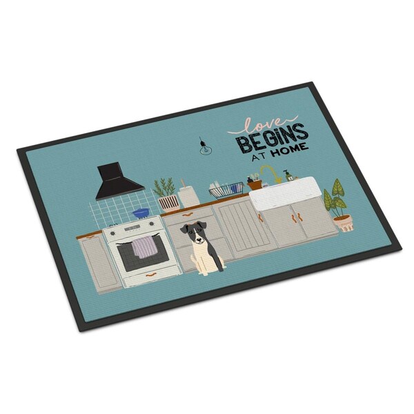 Carolines Treasures 18 x 27 in. Smooth Fox Terrier Kitchen Scene Indoor or Outdoor Mat - CK7802MAT