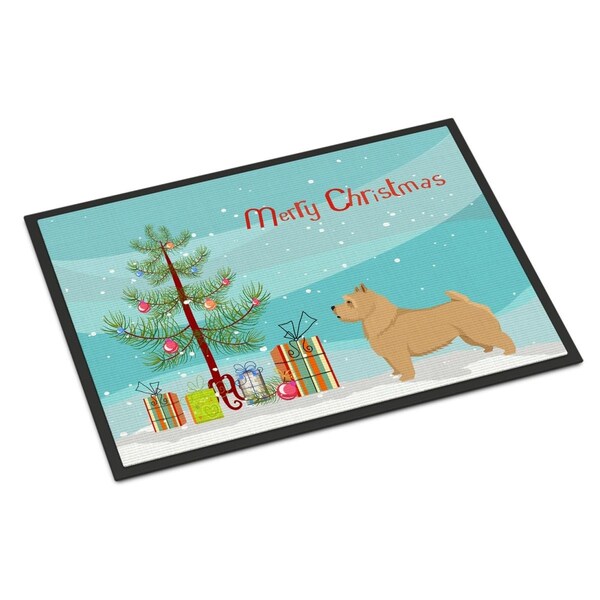 Carolines Treasures 24 x 36 in. Norwich Terrier Christmas Tree Indoor or Outdoor Mat - CK3551JMAT